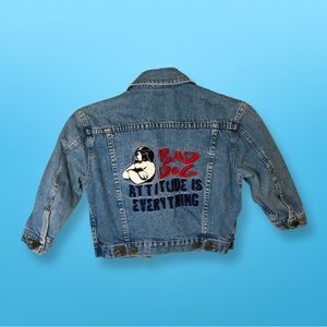 BIG DOGS Jacket VTG Embroidered Bad Dog Attitude